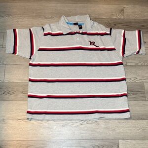 Rocawear Men's Short Sleeve Striped Polo Shirt 3XL